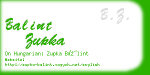 balint zupka business card